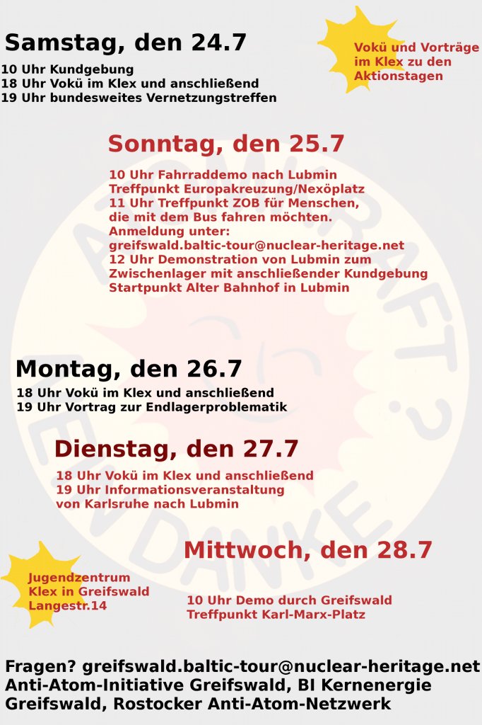 Featured image for Greifswald: Aktionstage anlässlich des Castors nach Lubmin