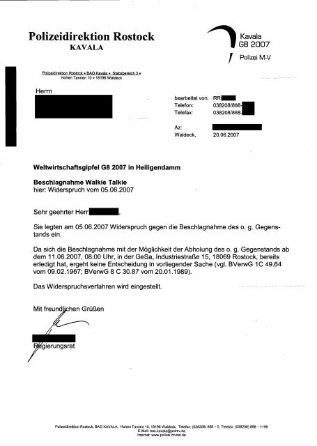 Featured image for G8-Gipfel Heiligendamm: Polizei gibt rechtswidriges Verhalten zu